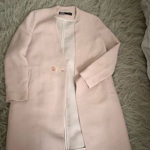 Zara Pink collarless jacket